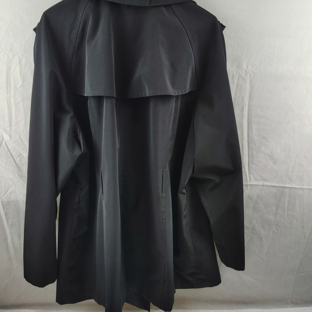 London Fog Black Trench Coat - Picture 3 of 3